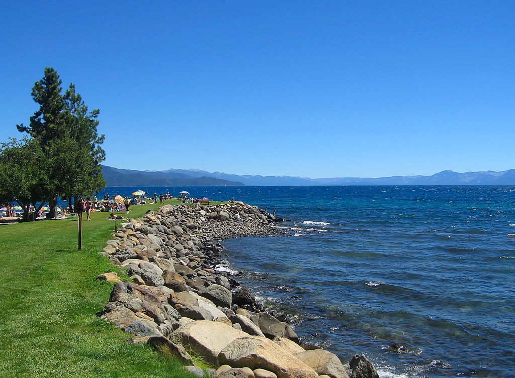 The waters of Burnt Cedar Beach