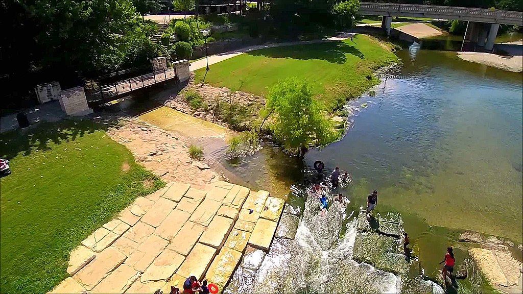 Aerial view of Nolan Creek