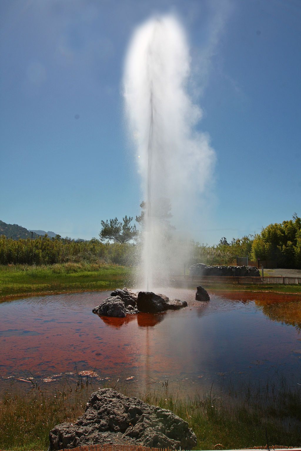 Waters of Old Faithful Geyser