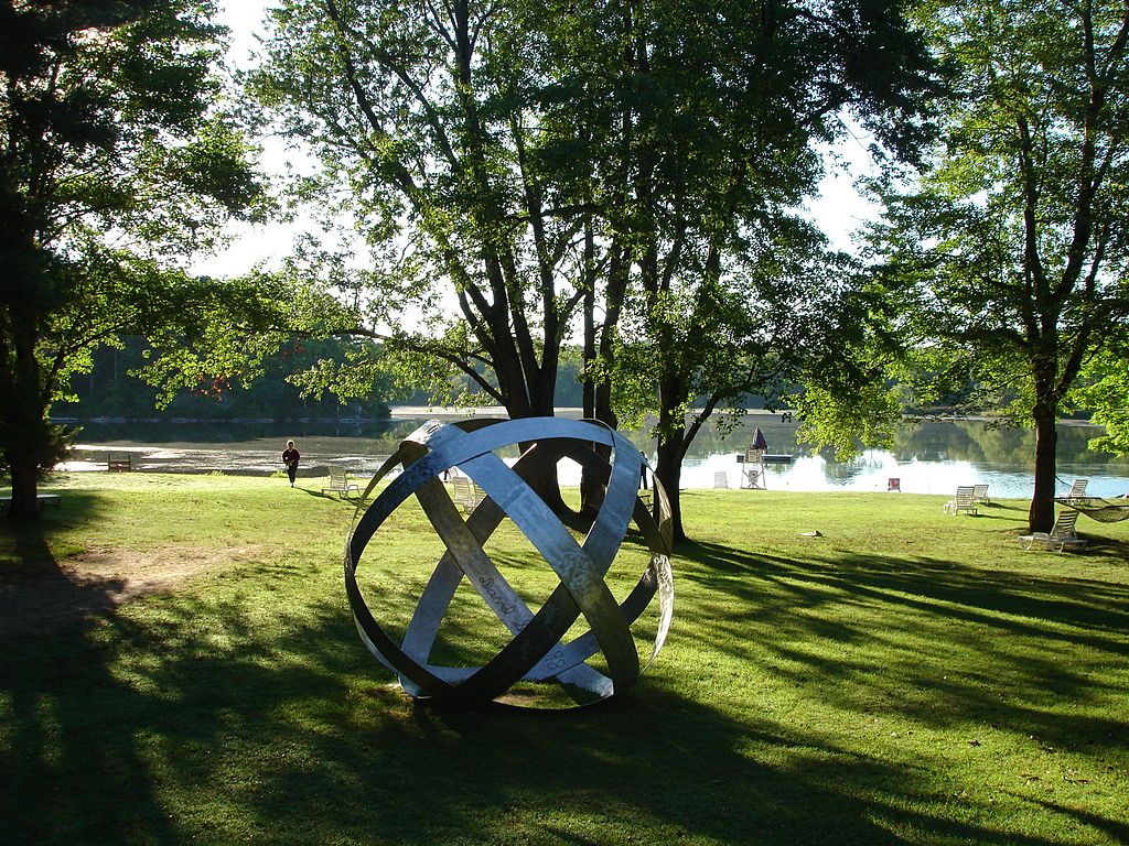 A sculpture on the grounds of Omega Institute