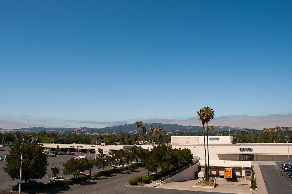 Aerial view of Sunvalley Shopping Center
