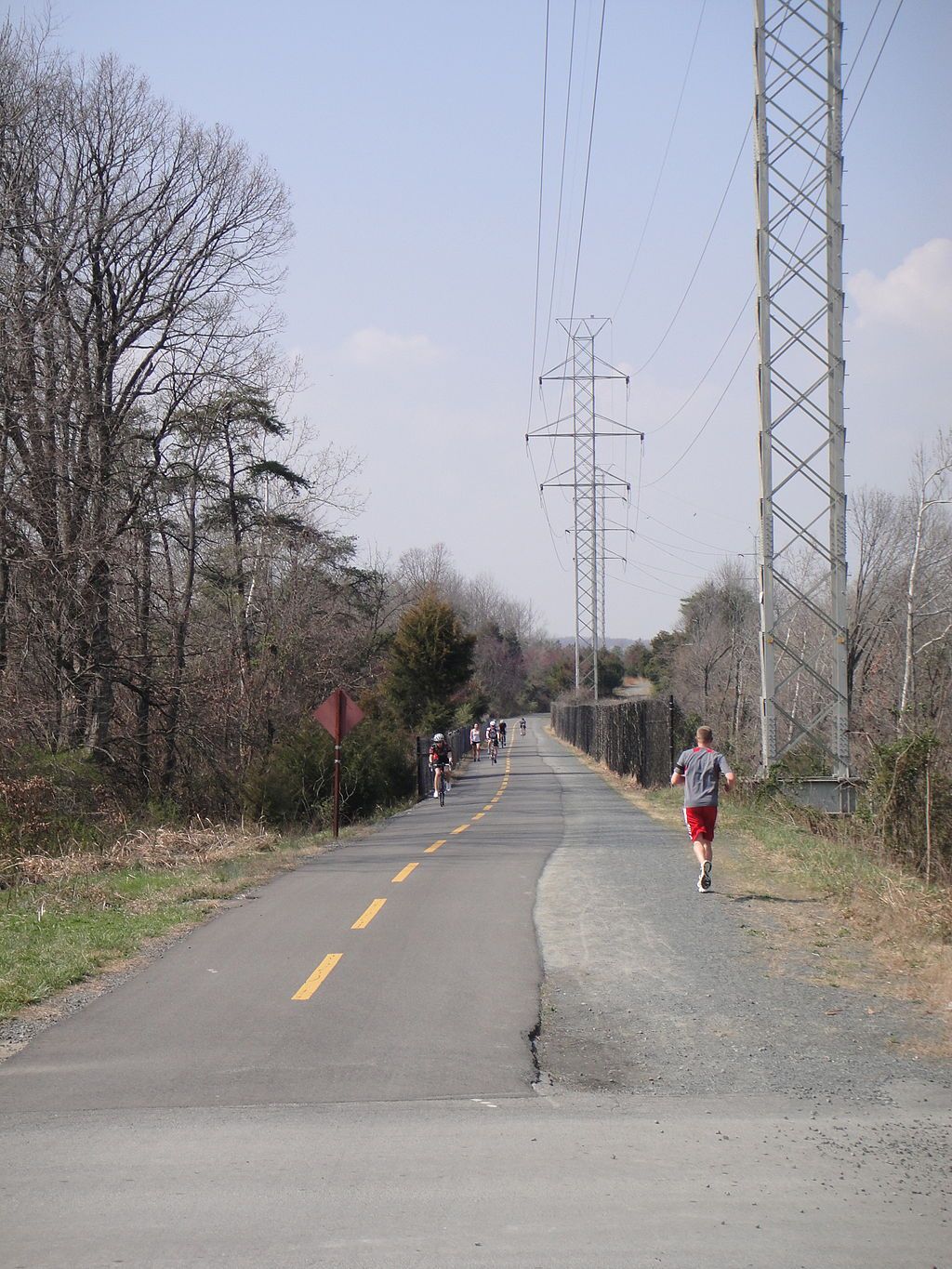 View of Historic Old Dominion Trail Washington and Old Dominion Railroad Trail
