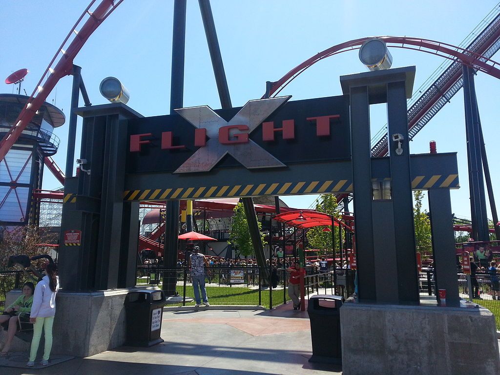 View of Rides at Six Flags Great America