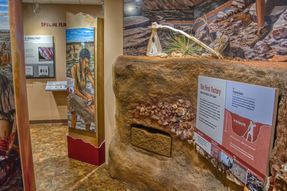 Exhibits at Alibates Flint Quarries National Monument