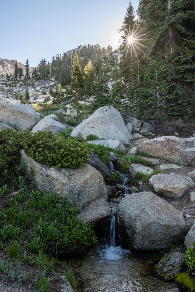 A creek passing through the Alta Peak