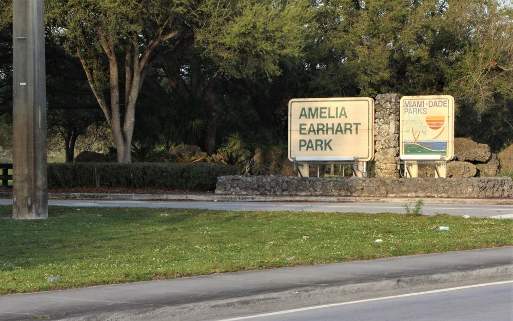 Entrance to the Amelia Earhart Park