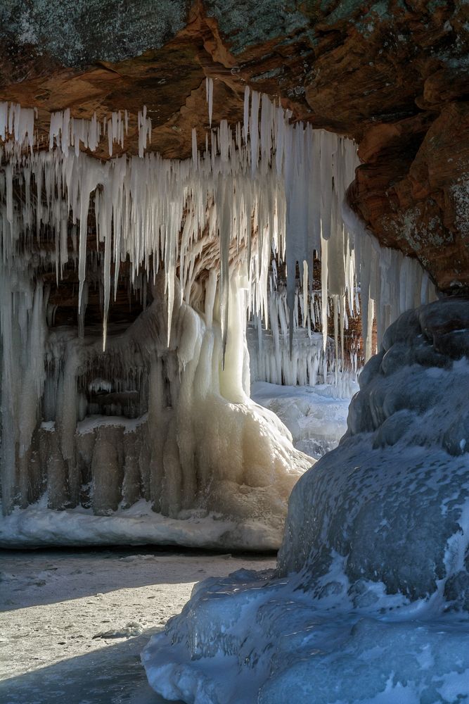 Inside view of the Apostle Islands National Lakeshore Ice Caves
