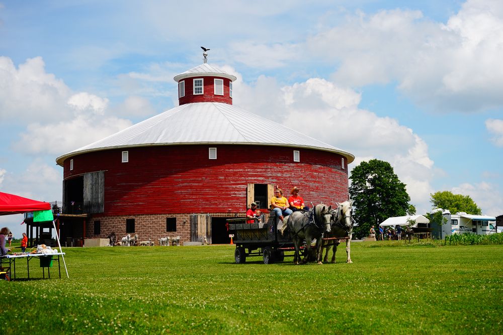 Exterior view of Arcadia Round Barn