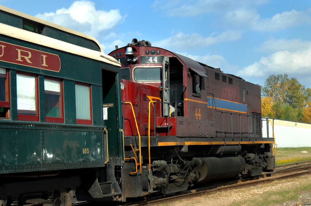 train on display at the Arkansas & Missouri Railroad Excursion
