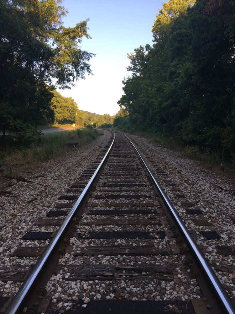 the train tracks at Arkansas & Missouri Railroad Excursion