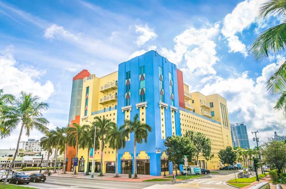 View of the Art Deco Historic District in South Beach