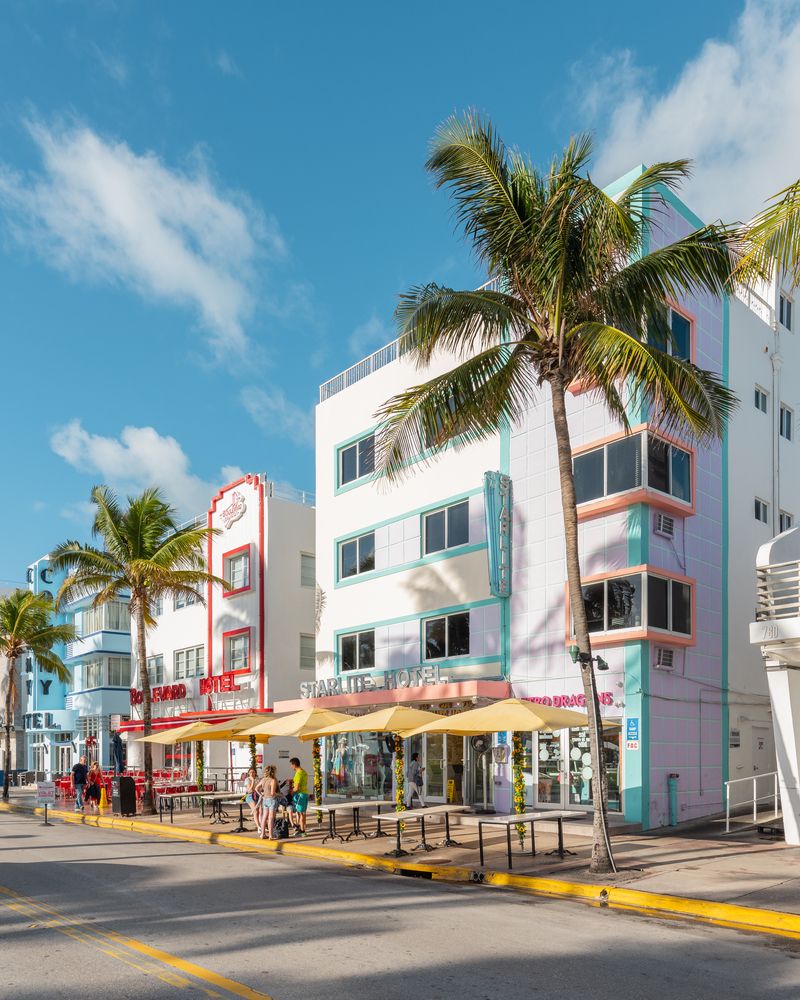 View of the Art Deco Historic District in South Beach