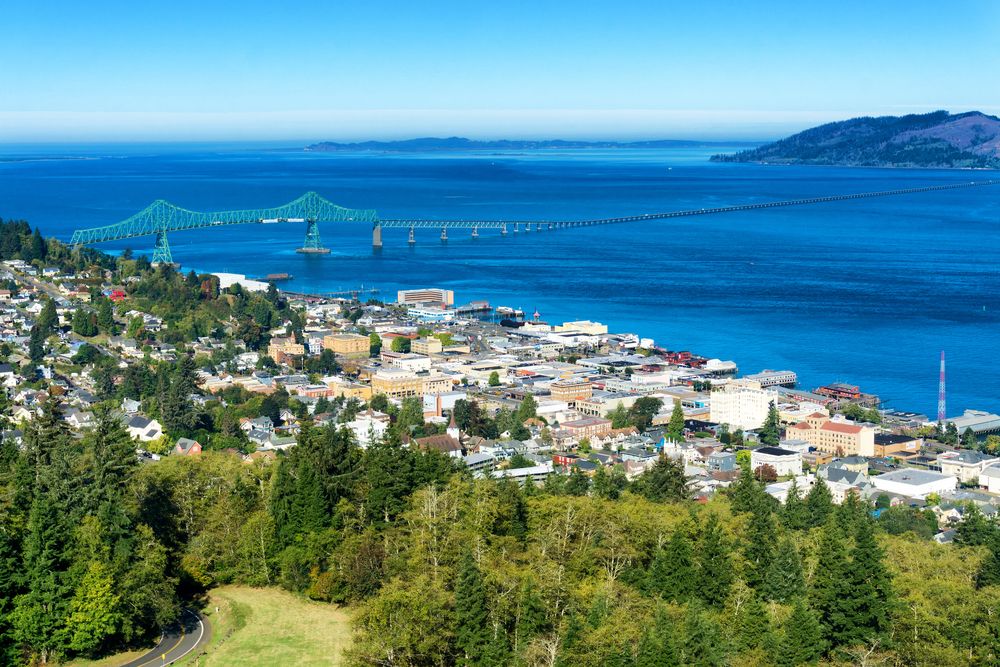Aerial view of Astoria, Oregon