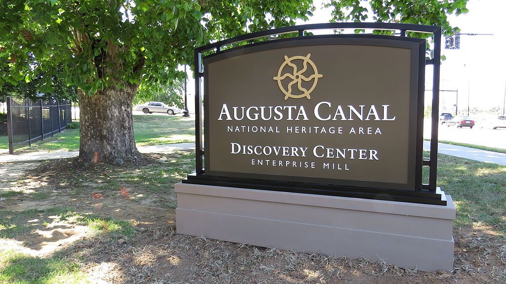Signage of Augusta Canal National Heritage Area