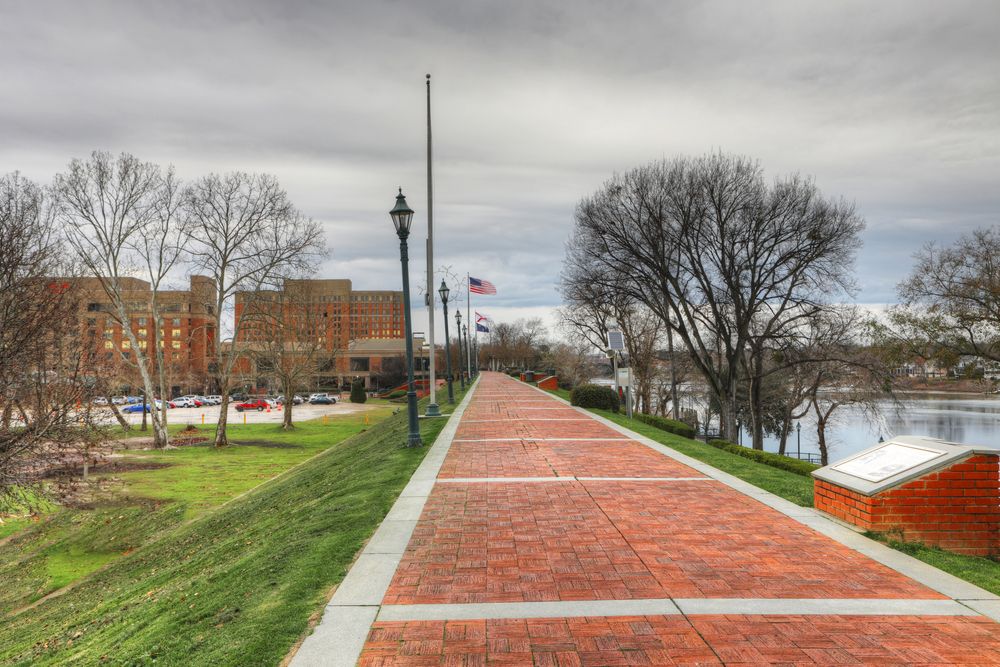 Paved pathway at Augusta Riverwalk