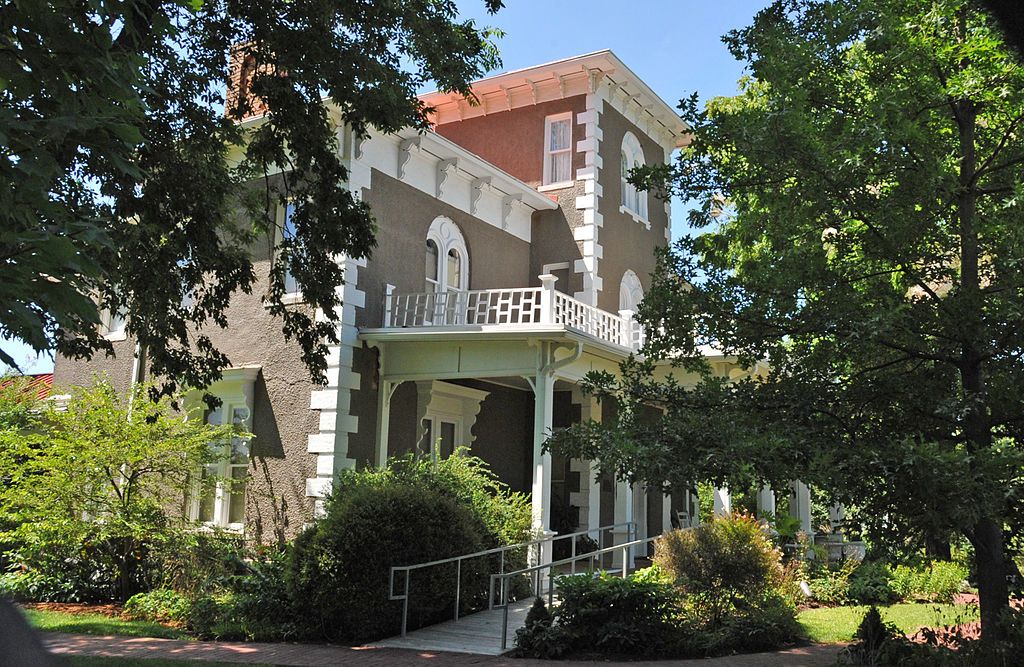 Side view exterior of Peel Mansion Museum & Heritage Gardens