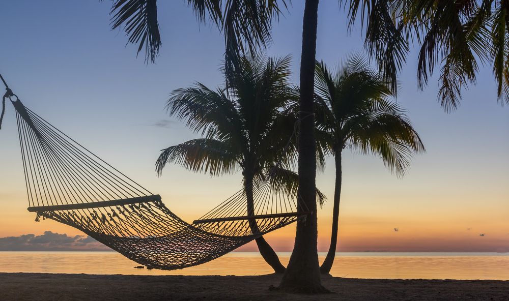 Silhouette of a hammock at Bahia Honda Key