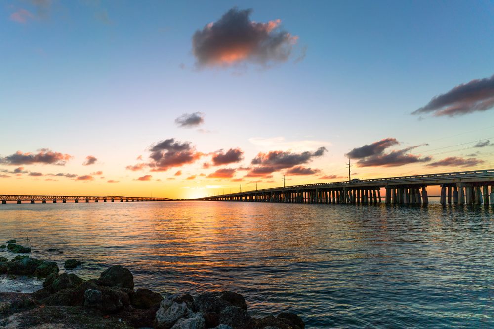 Scenic sunset at Bahia Honda State Park Campground