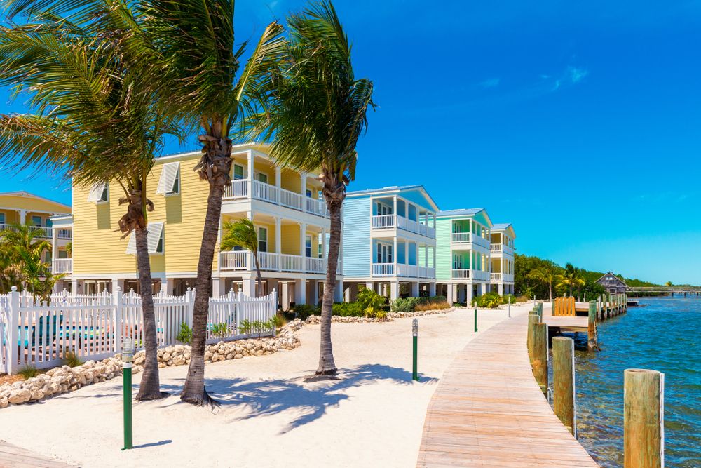 Buildings near the water of Little Torch Key