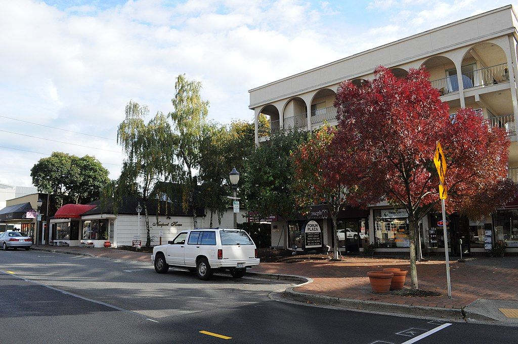 The main street of Old Bellevue
