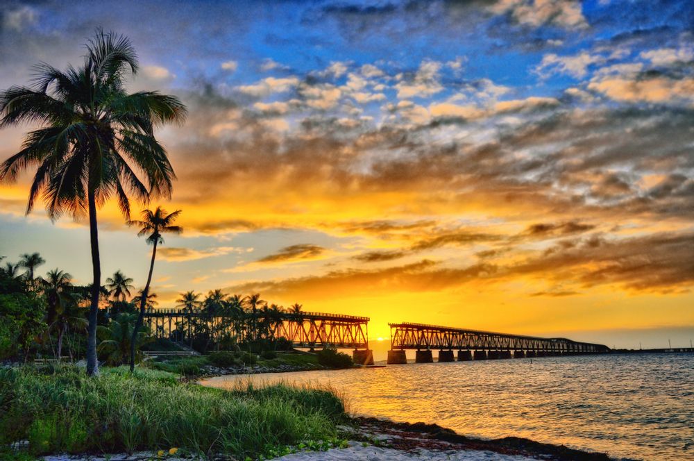 Beautiful sunset at Bahia Honda State Park