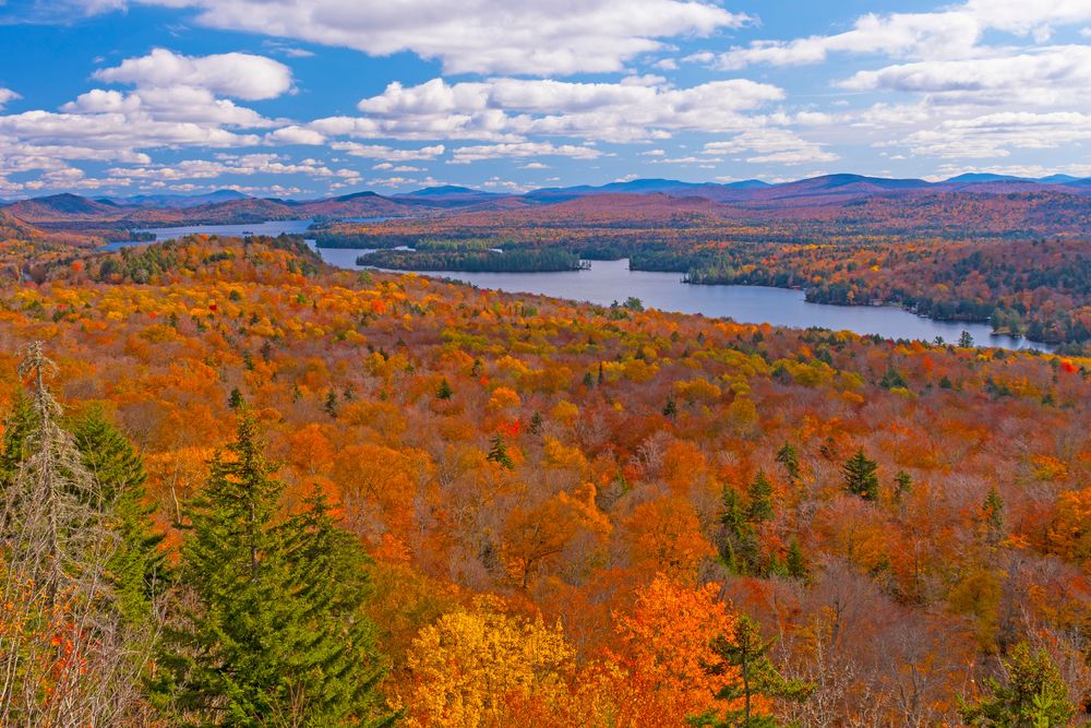 Beautiful view of the Bald Mountain during autumn