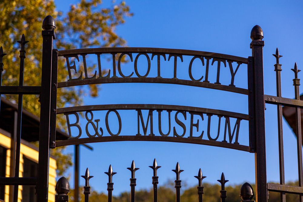 Signage of Baltimore and Ohio Ellicott City Station Museum