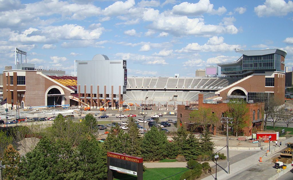 Exterior view of Huntington Bank Stadium