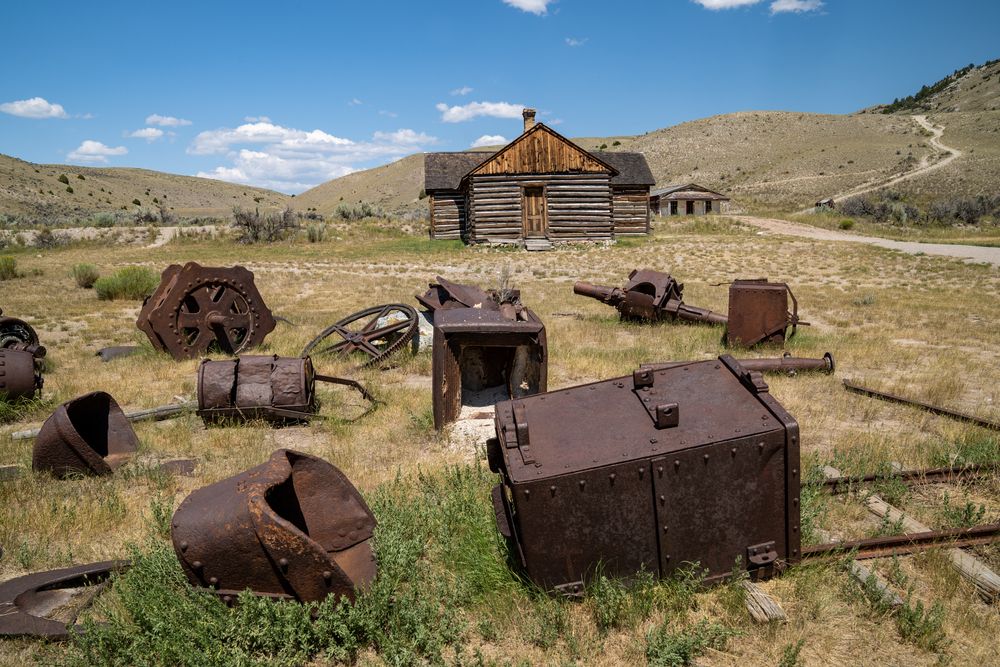 Old Mining Equipment at Bannack, Montana