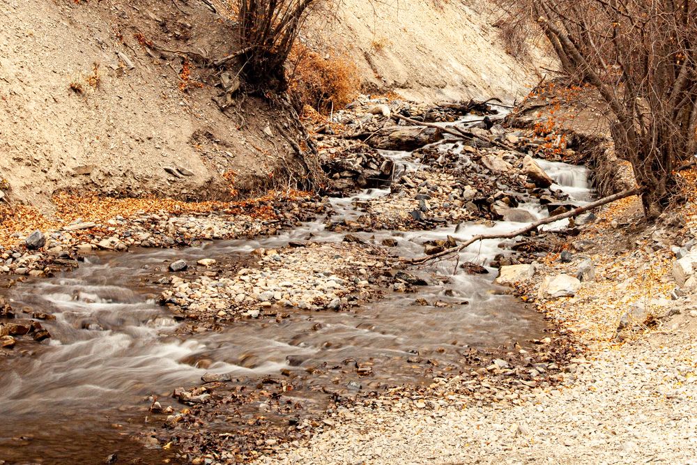 A small river flowing from Battle Creek Falls