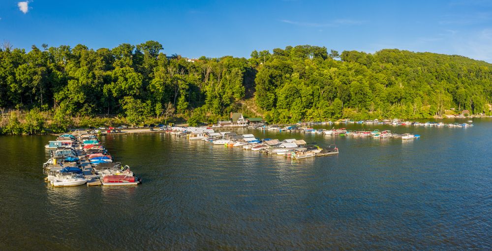 Aerial view of Beach Marina