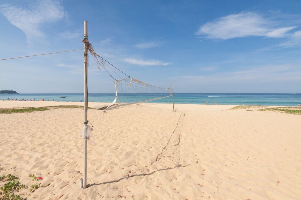 Beach Volleyball net at Karon Beach