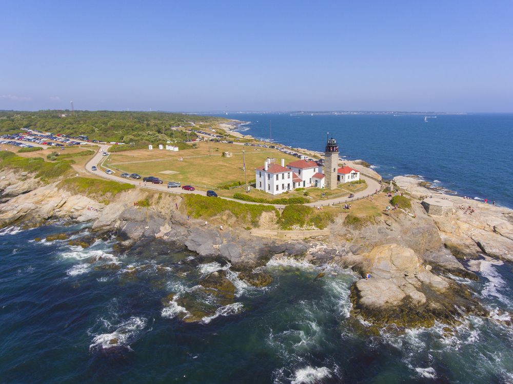 Aerial view of Beavertail State Park, Jamestown