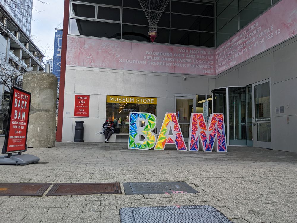 Colorful initials of Bellevue Arts Museum
