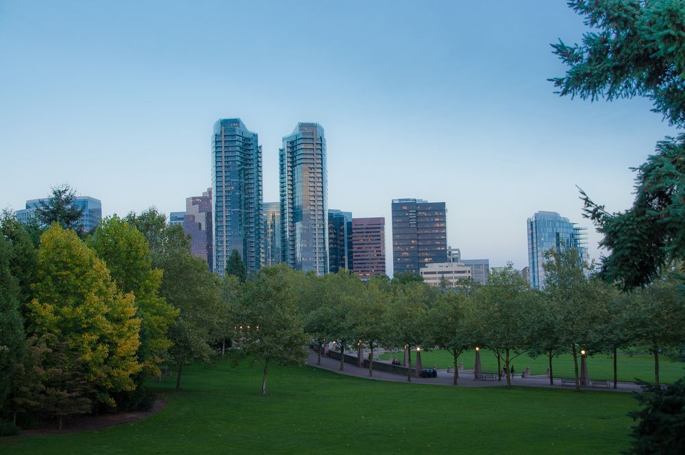 Landscape of Bellevue Downtown Park