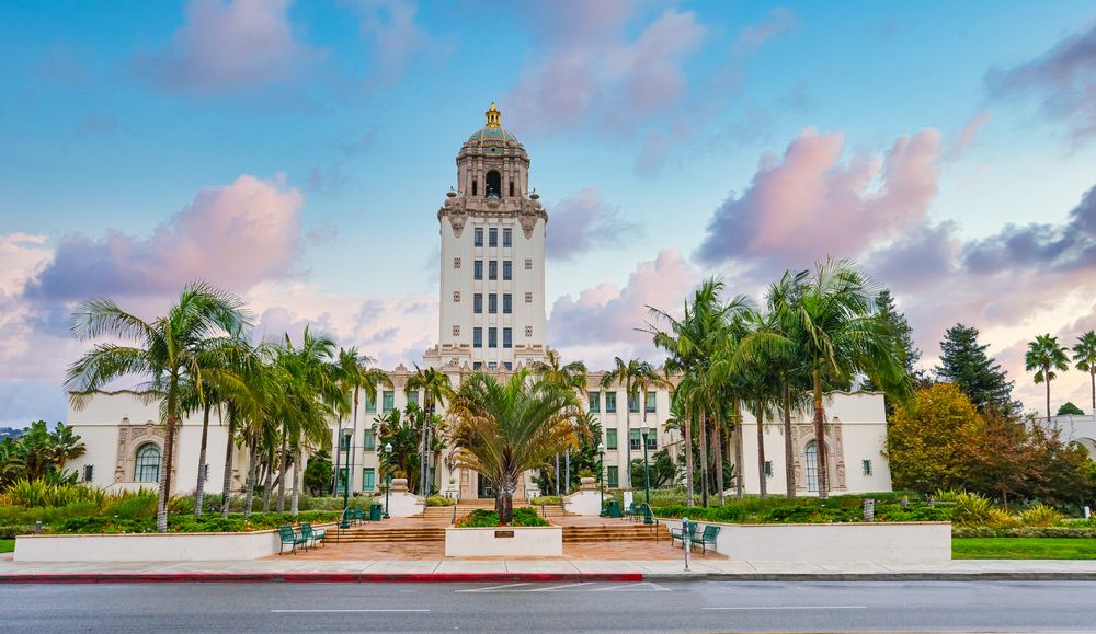 Exterior of the Beverly Hills City Hall