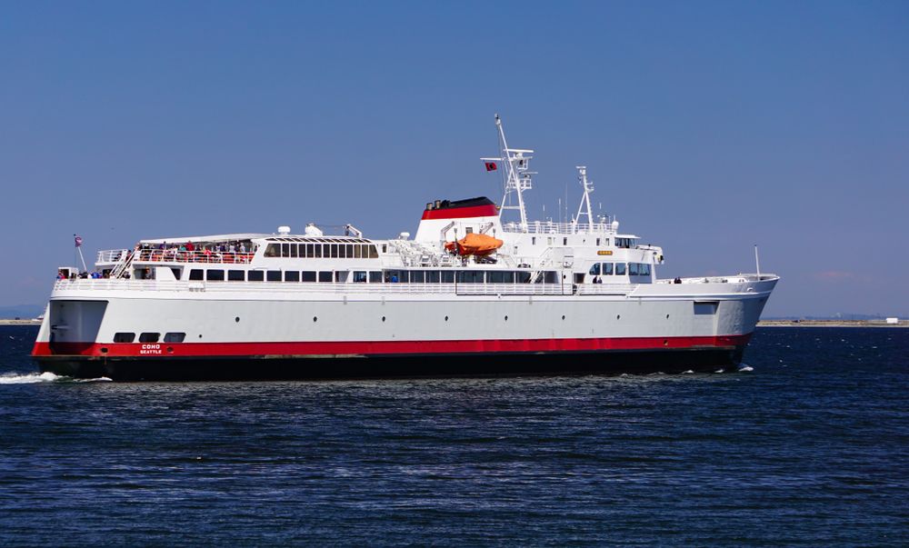 Black Ball Ferry cruising the waters