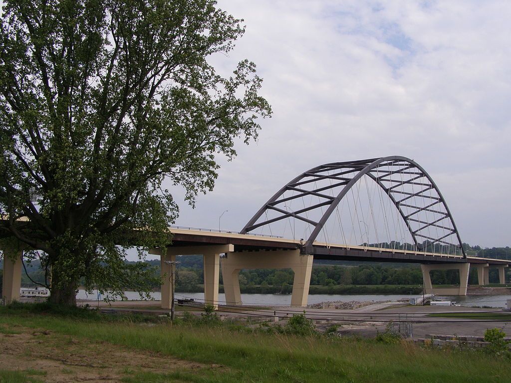 View of Blennerhassett Island Bridge