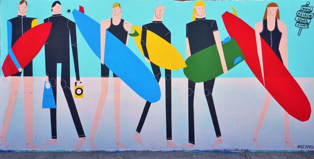 Surfers art at Bondi’s Street Art