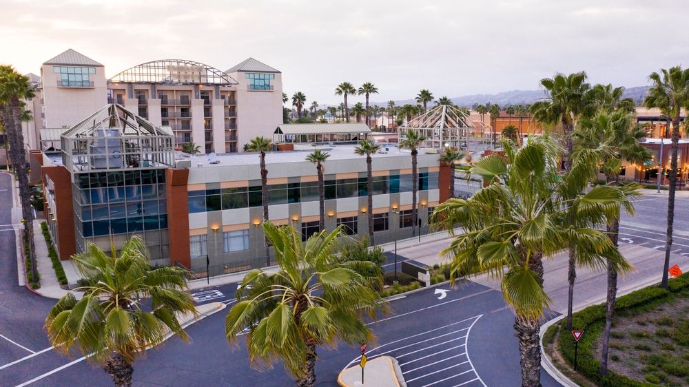 Aerial view of Brea Downtown