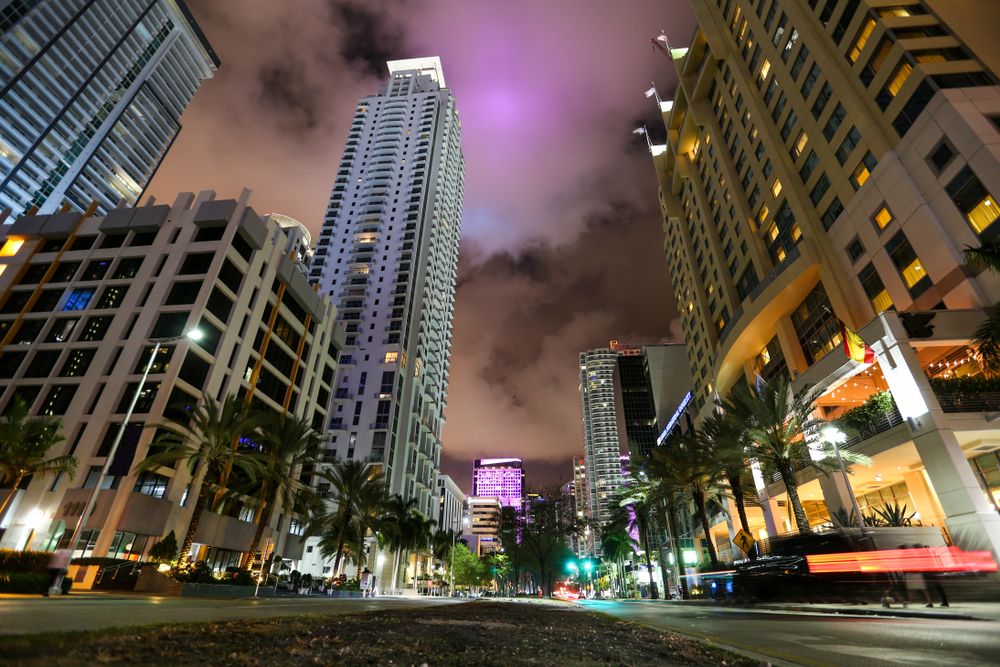 Night scene at Brickell Avenue