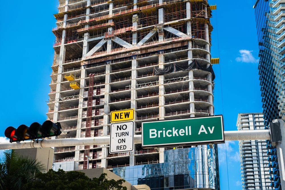 Street sign of Brickell Avenue