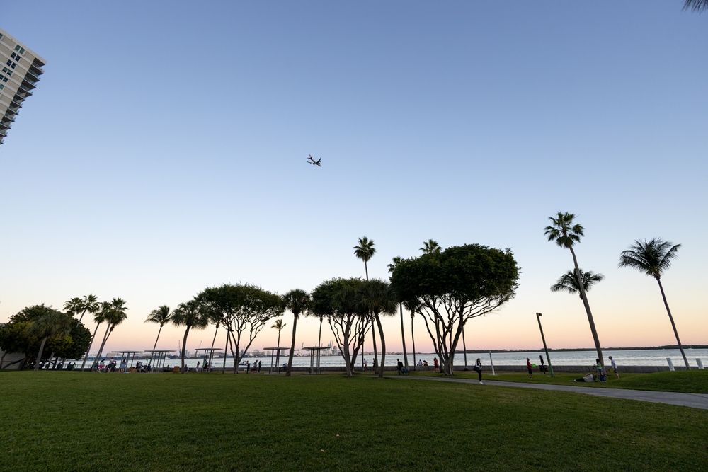 Sunset at Brickell Key Park