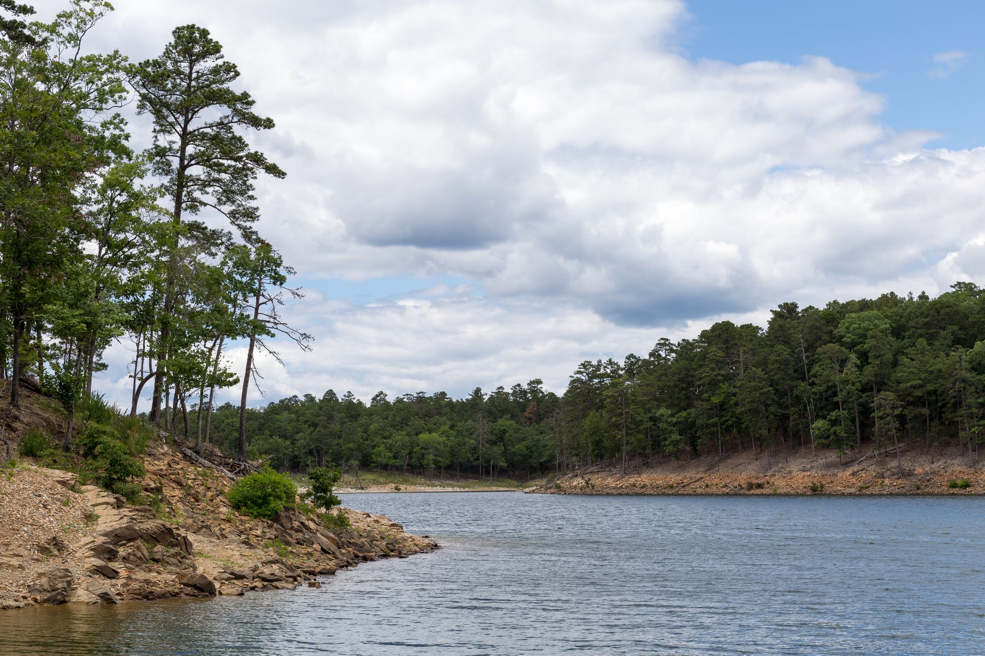 The shoreline of Broken Bow Lake