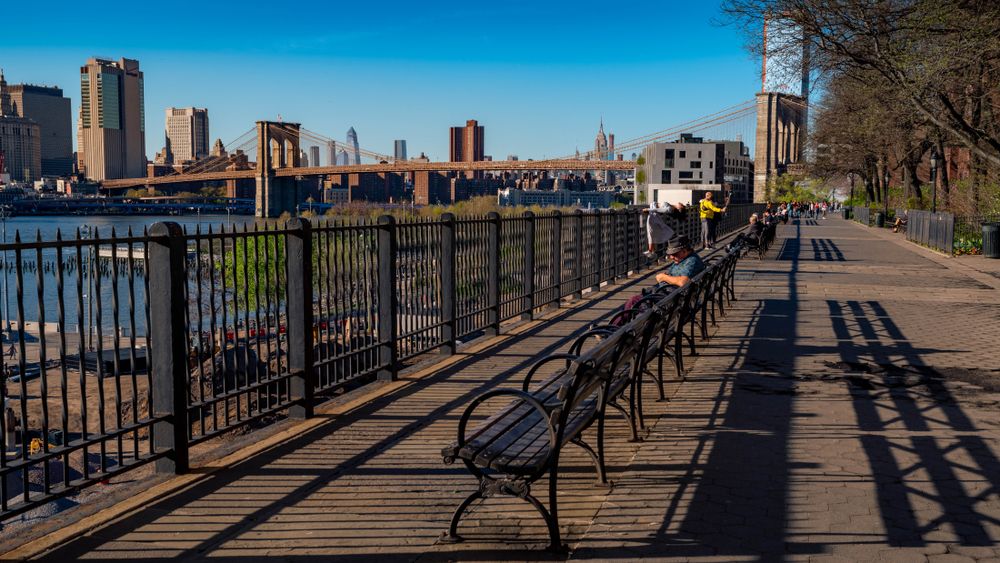 Benches at the Brooklyn Heights Promenade