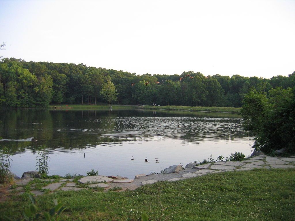 Picturesque view of the lake at Buddy Attick Lake Park