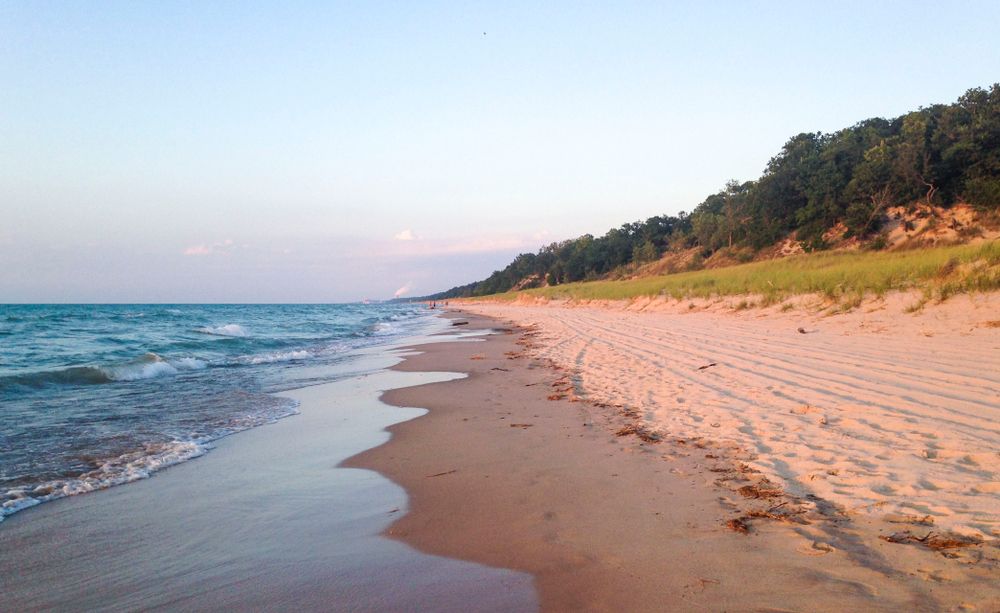 The beach of Indiana Dunes State Park