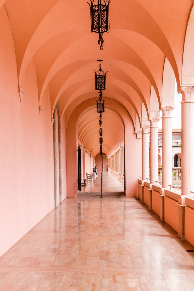Beautiful arched walkway at Ca' d'Zan