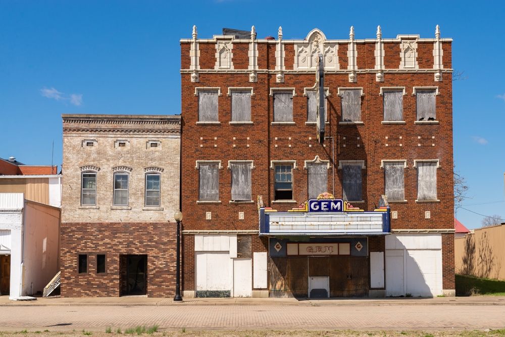 Abandoned buildings at Cairo, Illinois