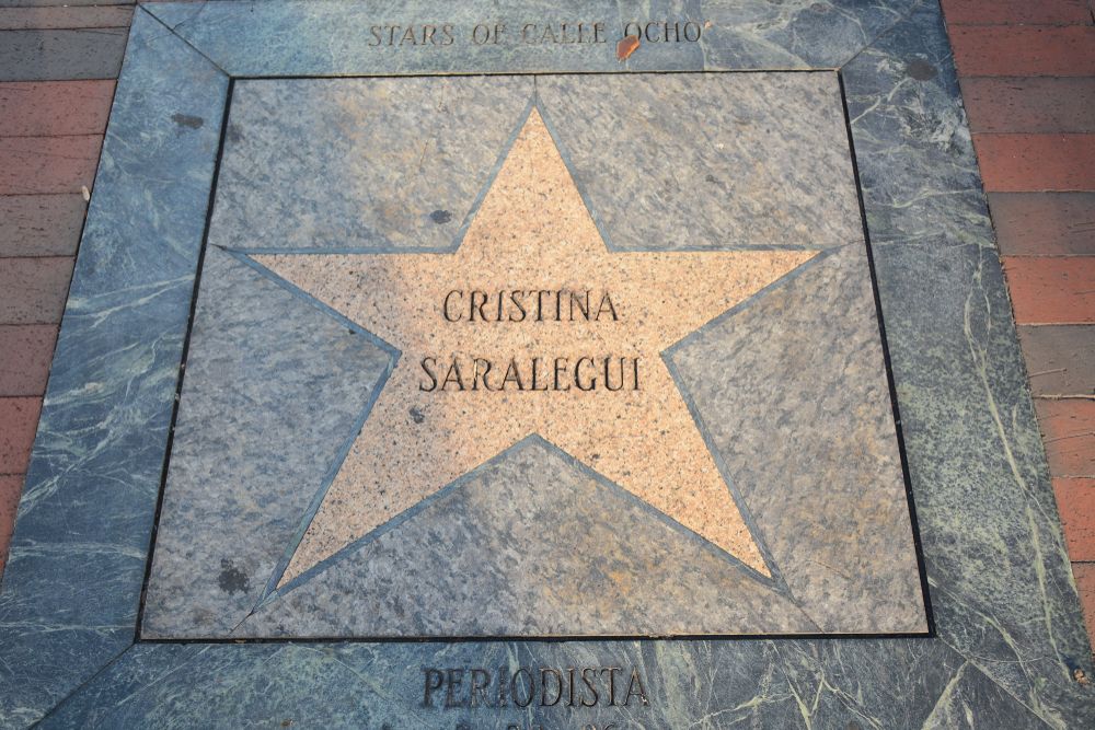 Close up of a star at Calle Ocho Walk of Fame
